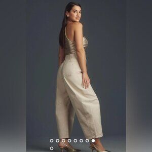 NWT Size 32 - Anthropologie Cotton Cropped Vintage Barrel Pants (NWT US$ 138)